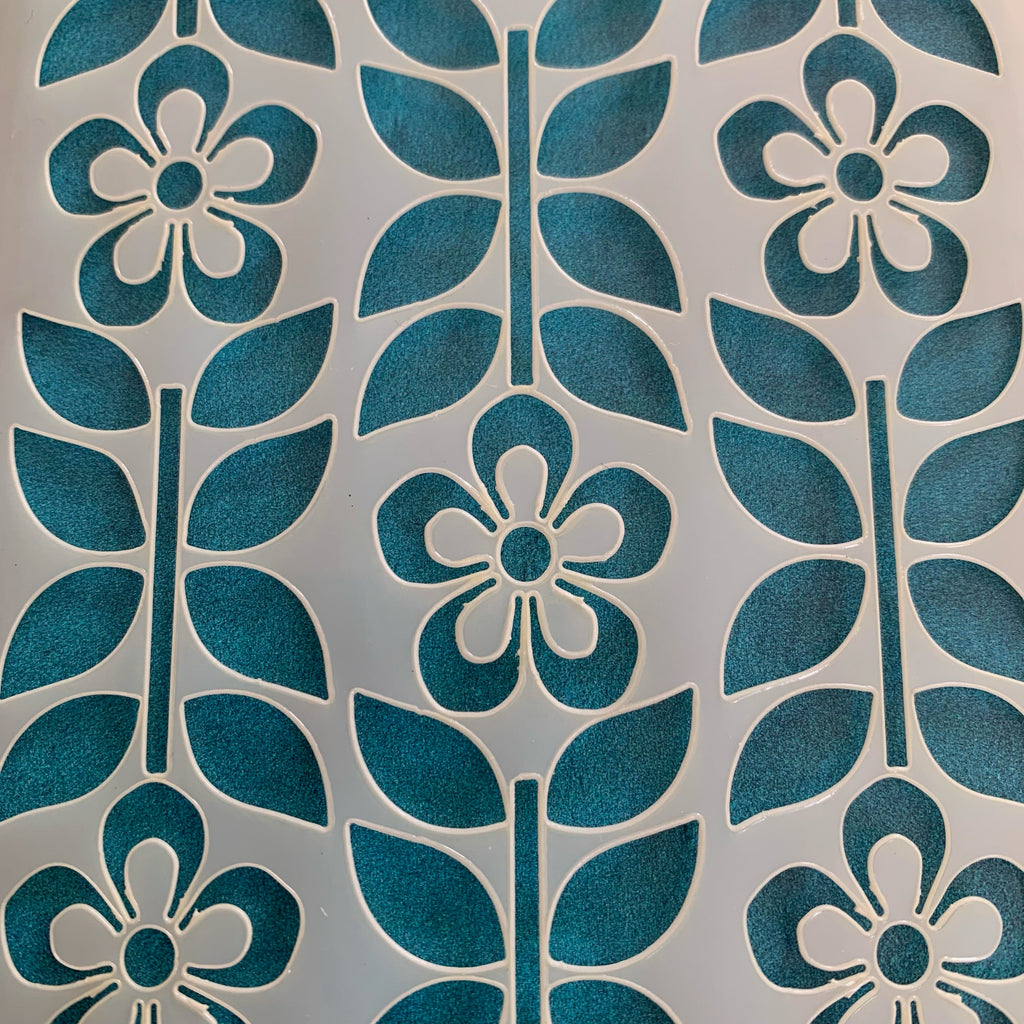 Henna Flower Flip Botanical Mylar Stencil texture sheet