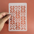 Henna Flower Flip Botanical Mylar Stencil texture sheet