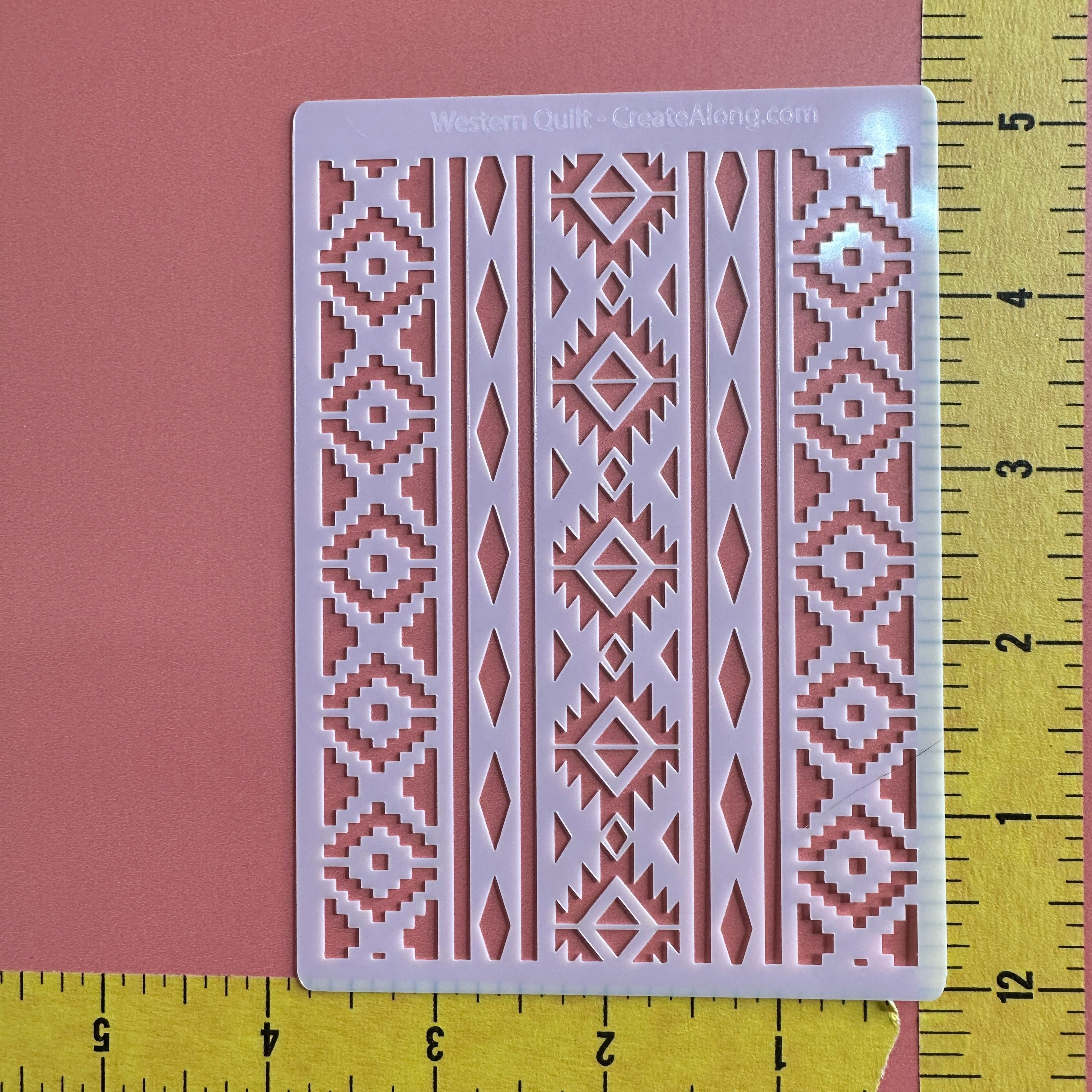 Western Quilt SouthWestern Mylar Stencil 3.5 x 5"