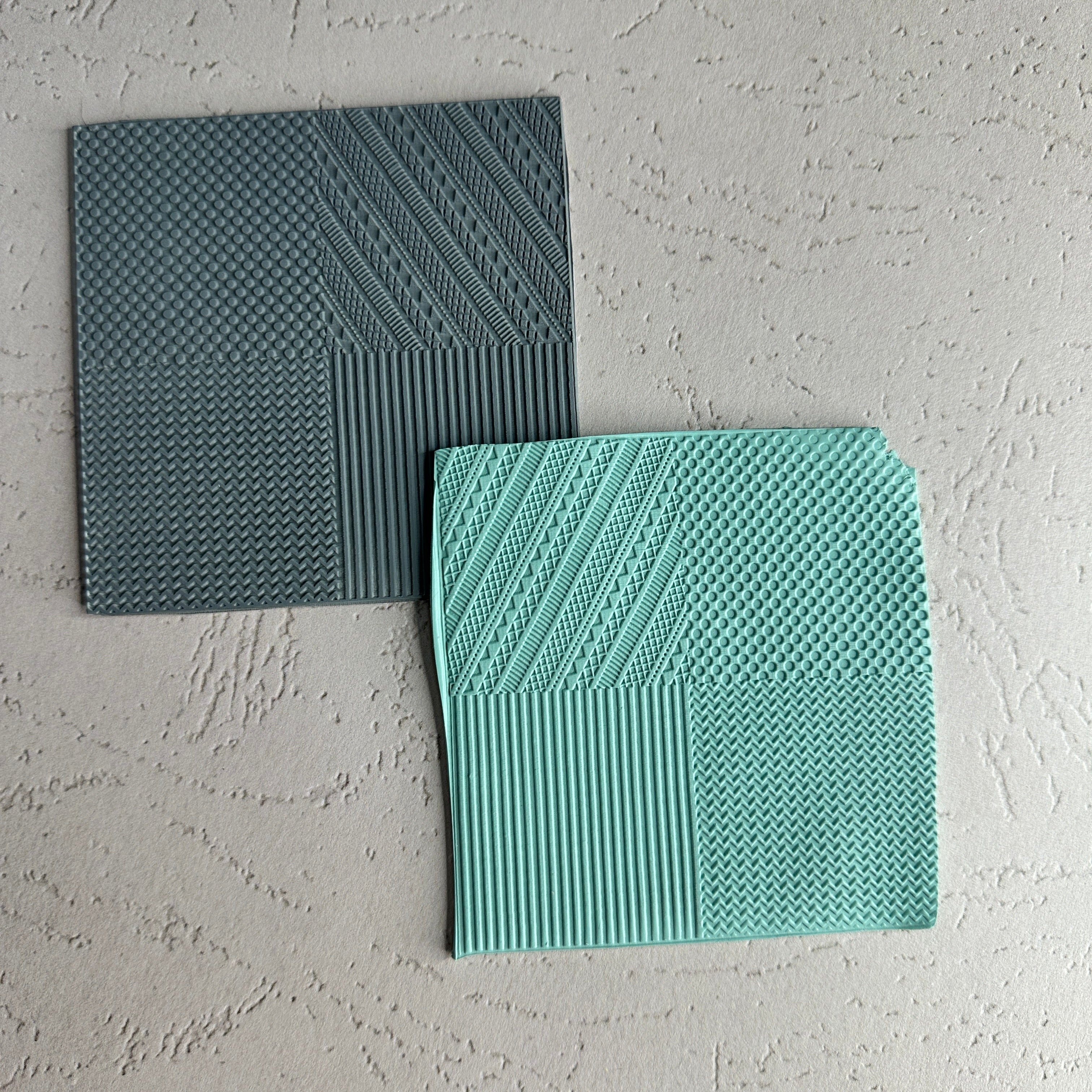 Lines and Dots 4x Texture Tiles Rubber Stamp Sheet