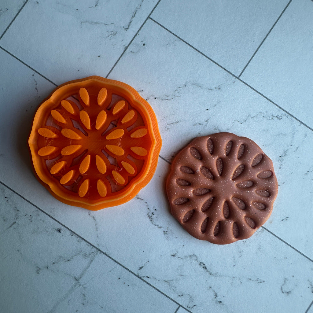 Pomegranate Cross-Section Clay Cutter – 1.5” Polymer Clay Earring Jewelry