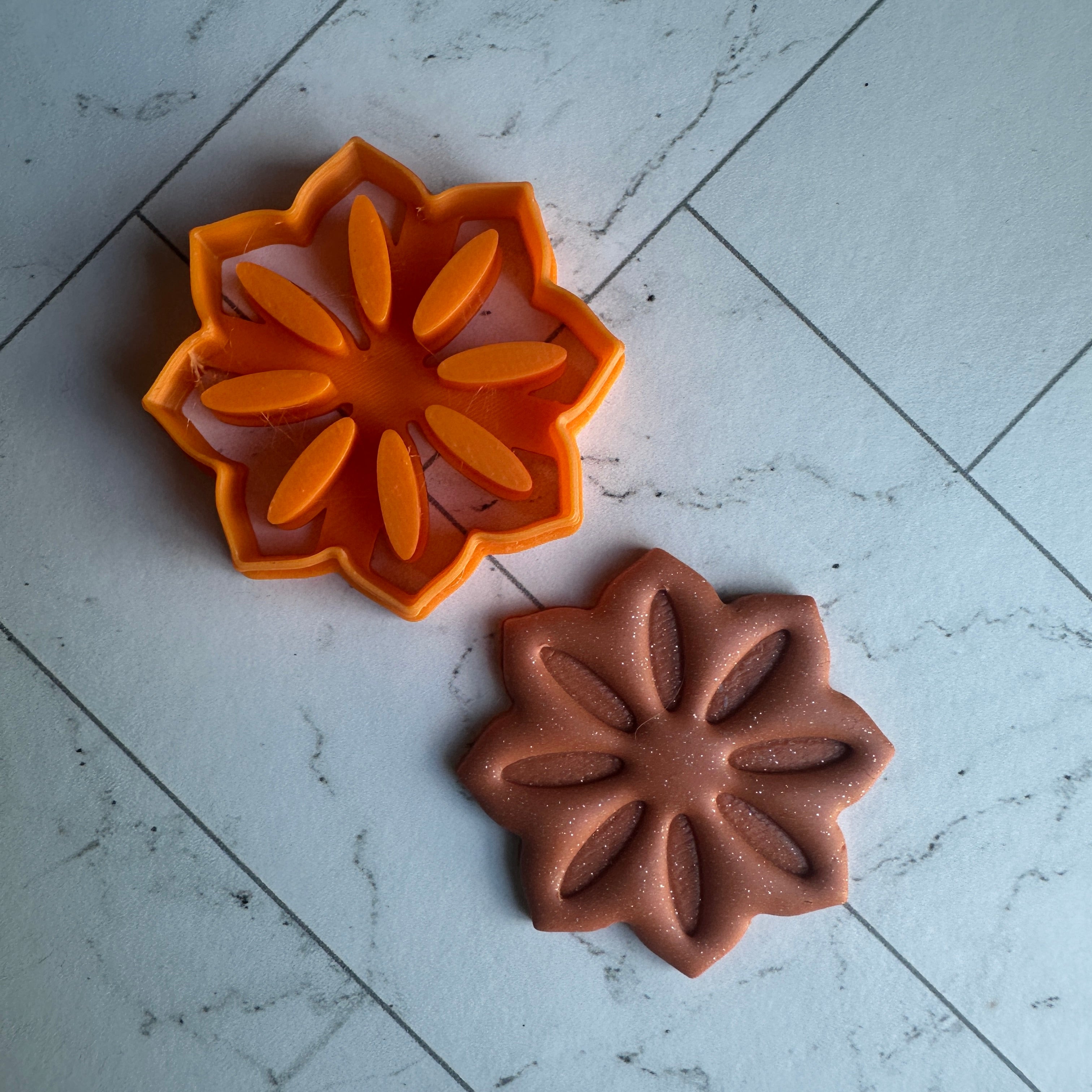 Anise Cross-Section Clay Cutter – 1.5” Polymer Clay Earring Jewelry