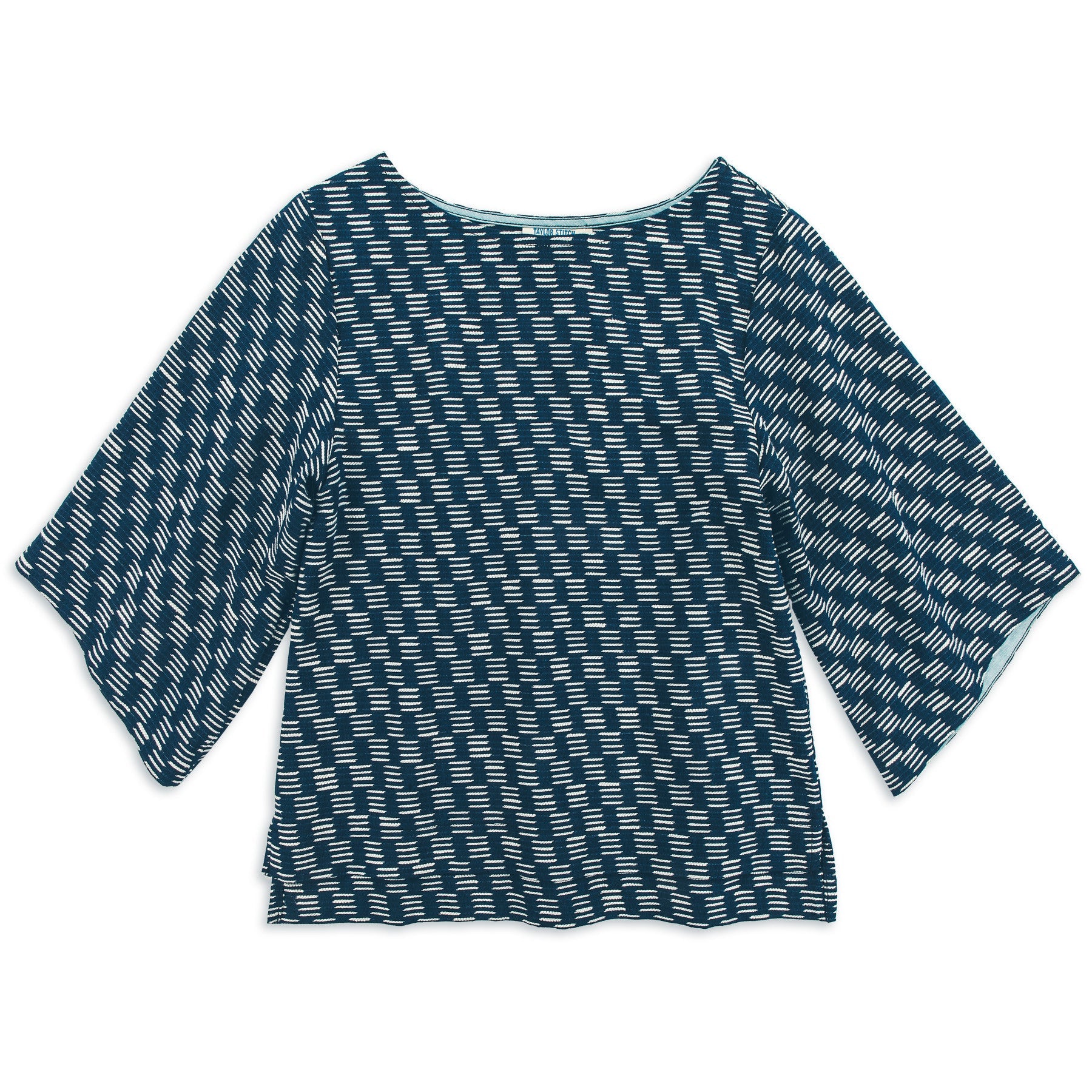 The Sonoma Top in Indigo Jacquard