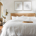 Optic White Linen Cotton Duvet Cover