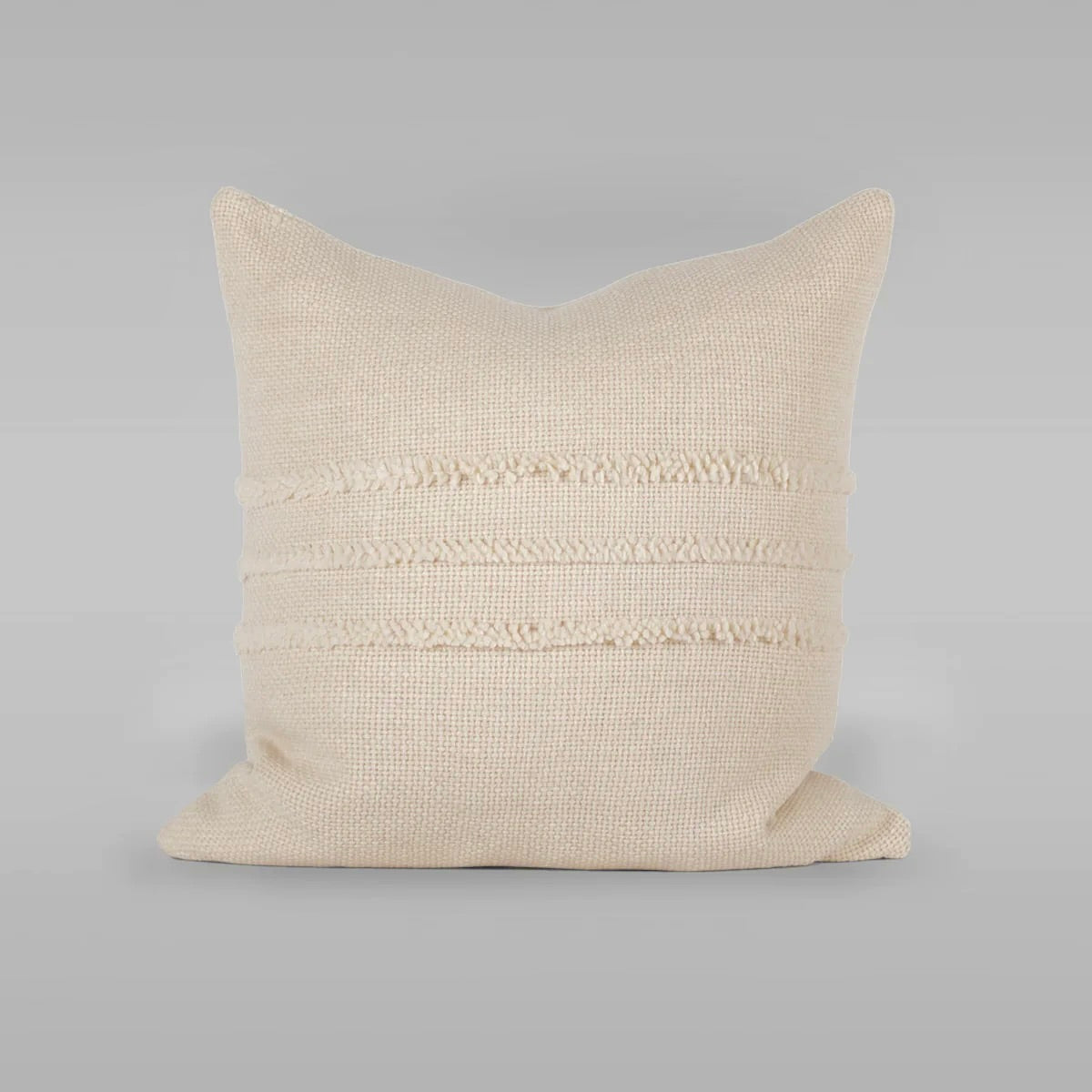 Triple Stripe Wool Pillow, 22" x 22"