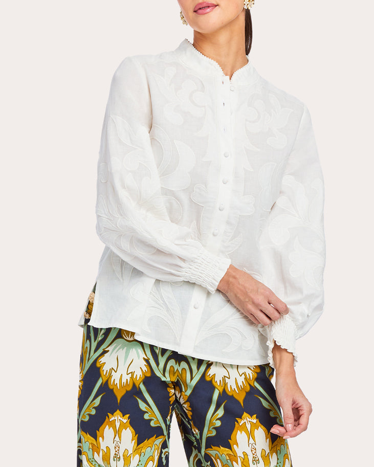 Iman Embroidered Barong Cotton Top