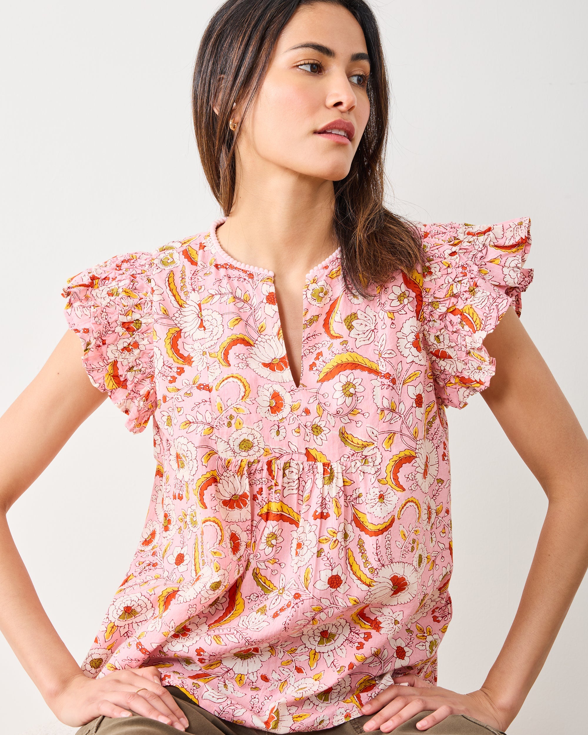 India Bloom - Royal Blouse - Soft Rose