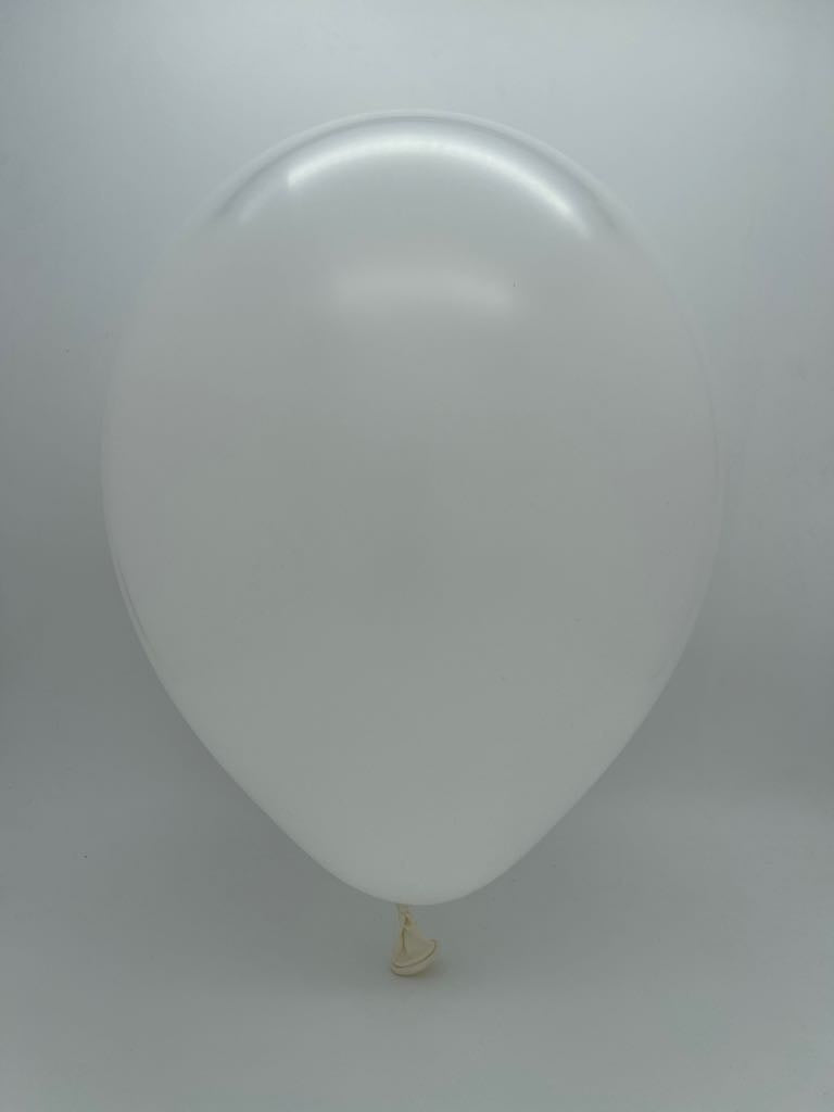 12" Standard White Decomex Latex Balloons (100 Per Bag)