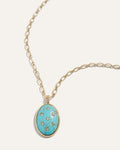 Inlaid Turquoise Pendant Layering Necklace