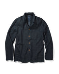 Nelson Ramie Stand Up Collar Jacket - Navy