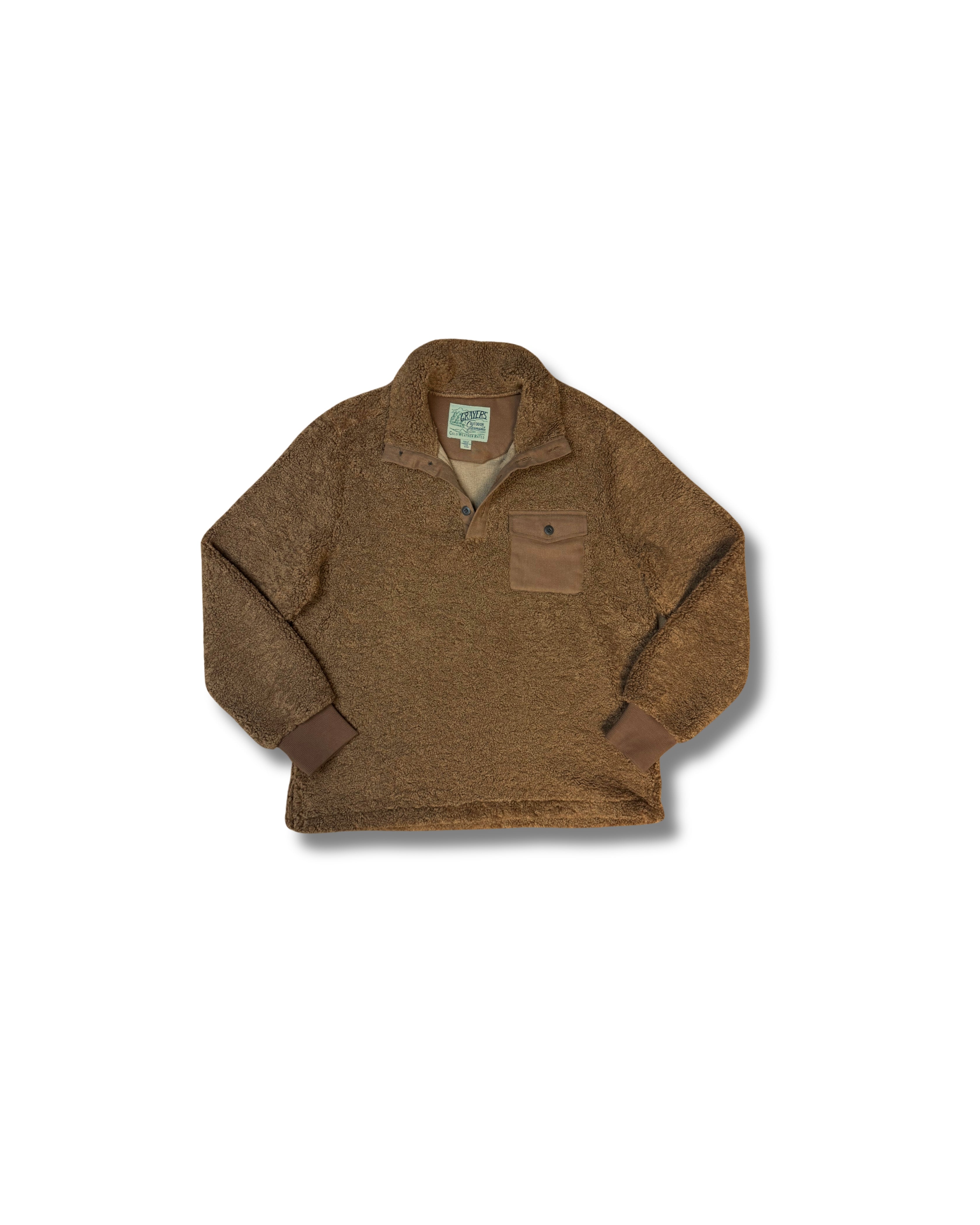Sherpa Button Mock Neck SMP - Macchiato