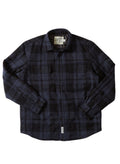 Retro Wool Padded Shirt Jacket SMP - Heather Blue Black  (Final Sale)*