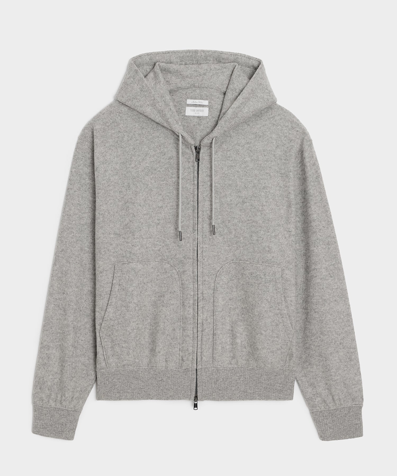 Camel-Cashmere Full-Zip Hoodie
