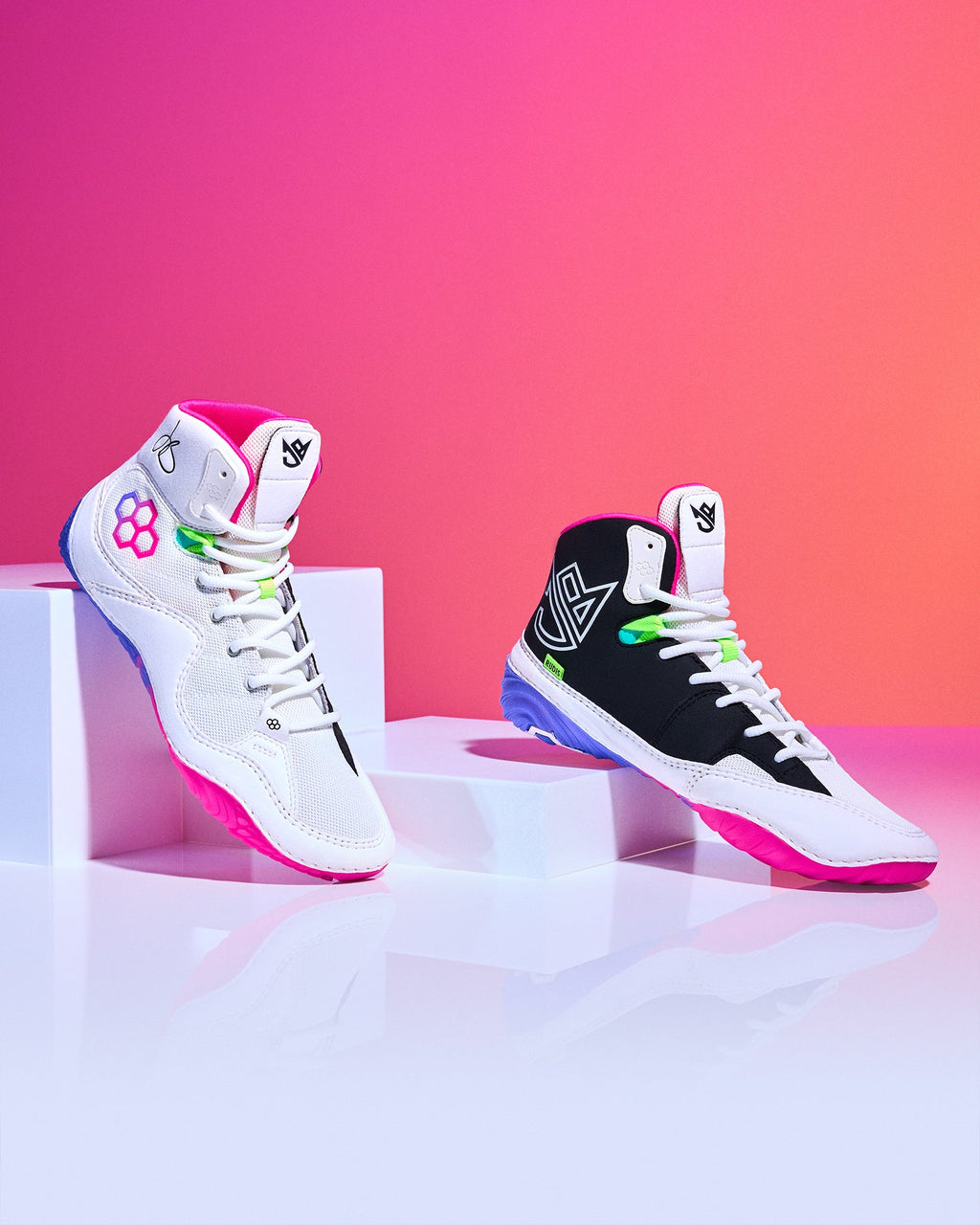 JB1 Adult Wrestling Shoes - Neon Surge