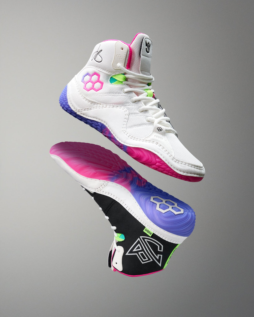JB1 Adult Wrestling Shoes - Neon Surge