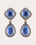 Indigo Foil Small Jane Drop Earrings
