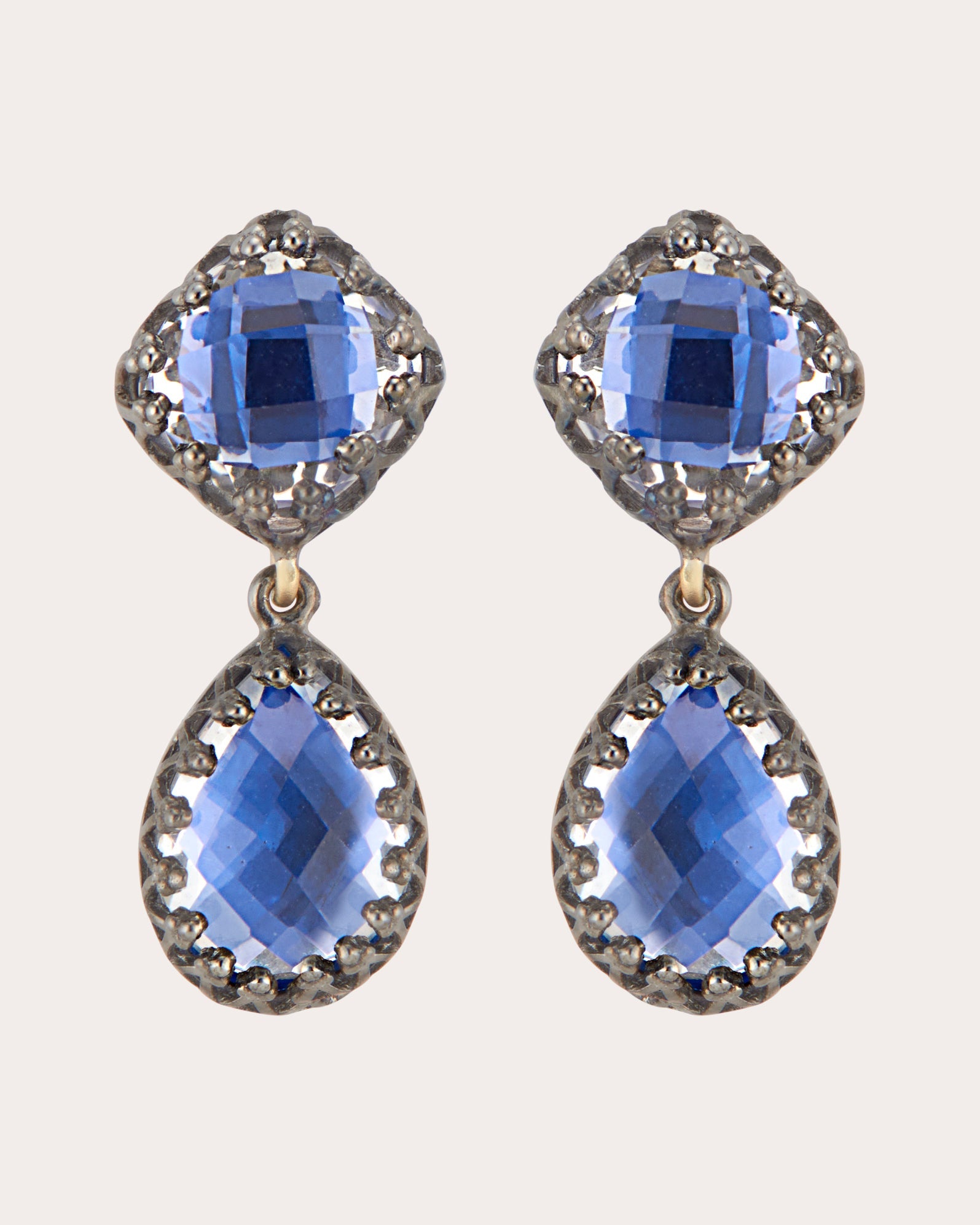 Indigo Foil Small Jane Drop Earrings