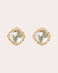 White Foil Small Jane Stud Earrings