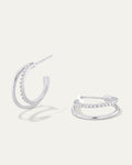 Julie Double Hoops | Silver