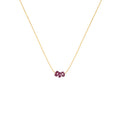 July Birthstone Make A Wish Necklace with Faceted Rubies