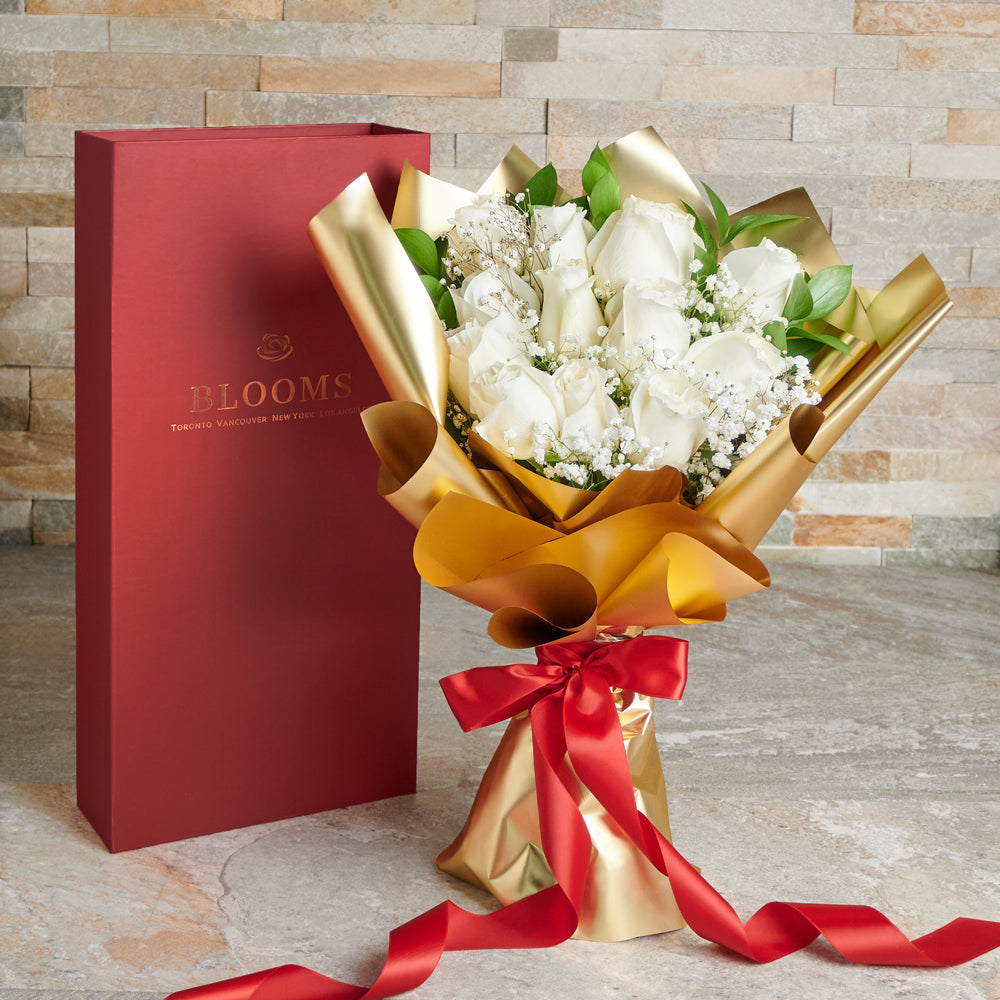 A Token of Love White Rose Bouquet
