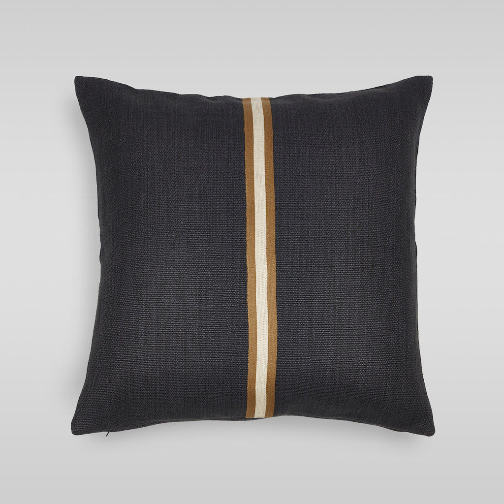 Jasper Pillow Cover, Black, 25" x 25"