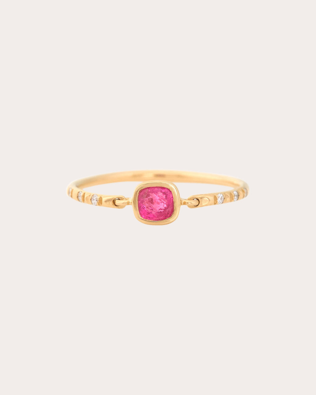 Jedi Spinel & Diamond Petite Circle Ring