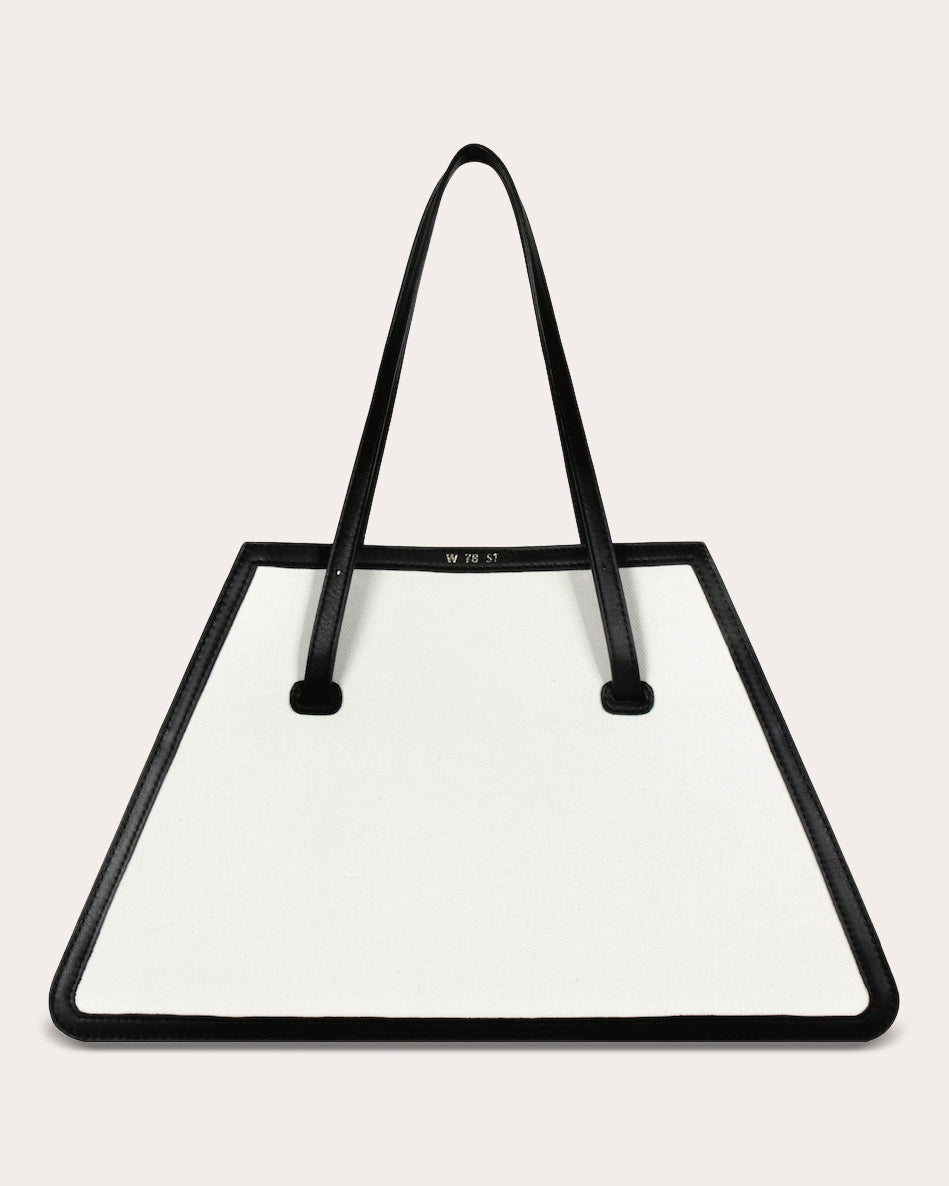 The Jolie Leather-Trimmed Canvas Shoulder Bag