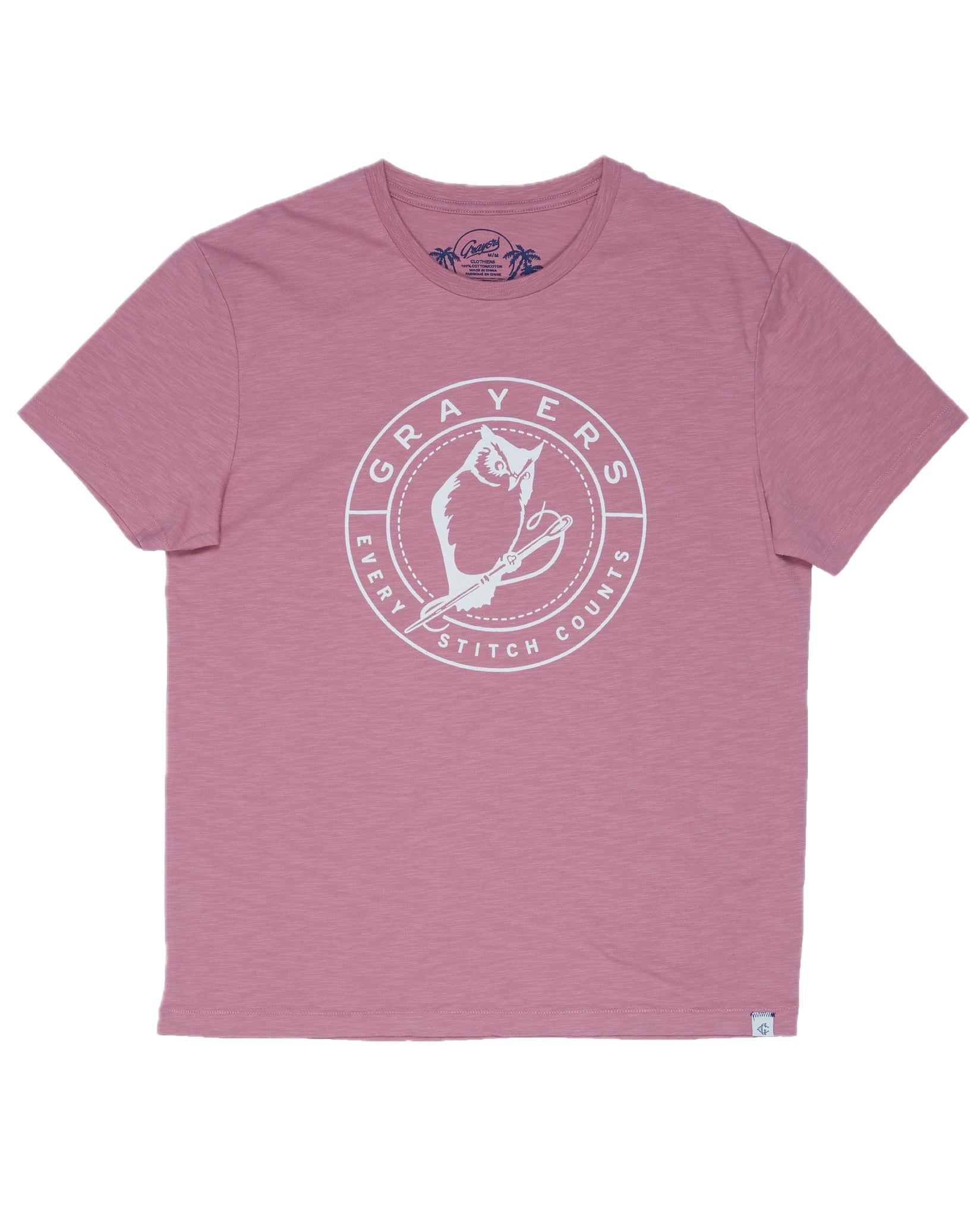 Owl Print Tee - Mesa Rose *