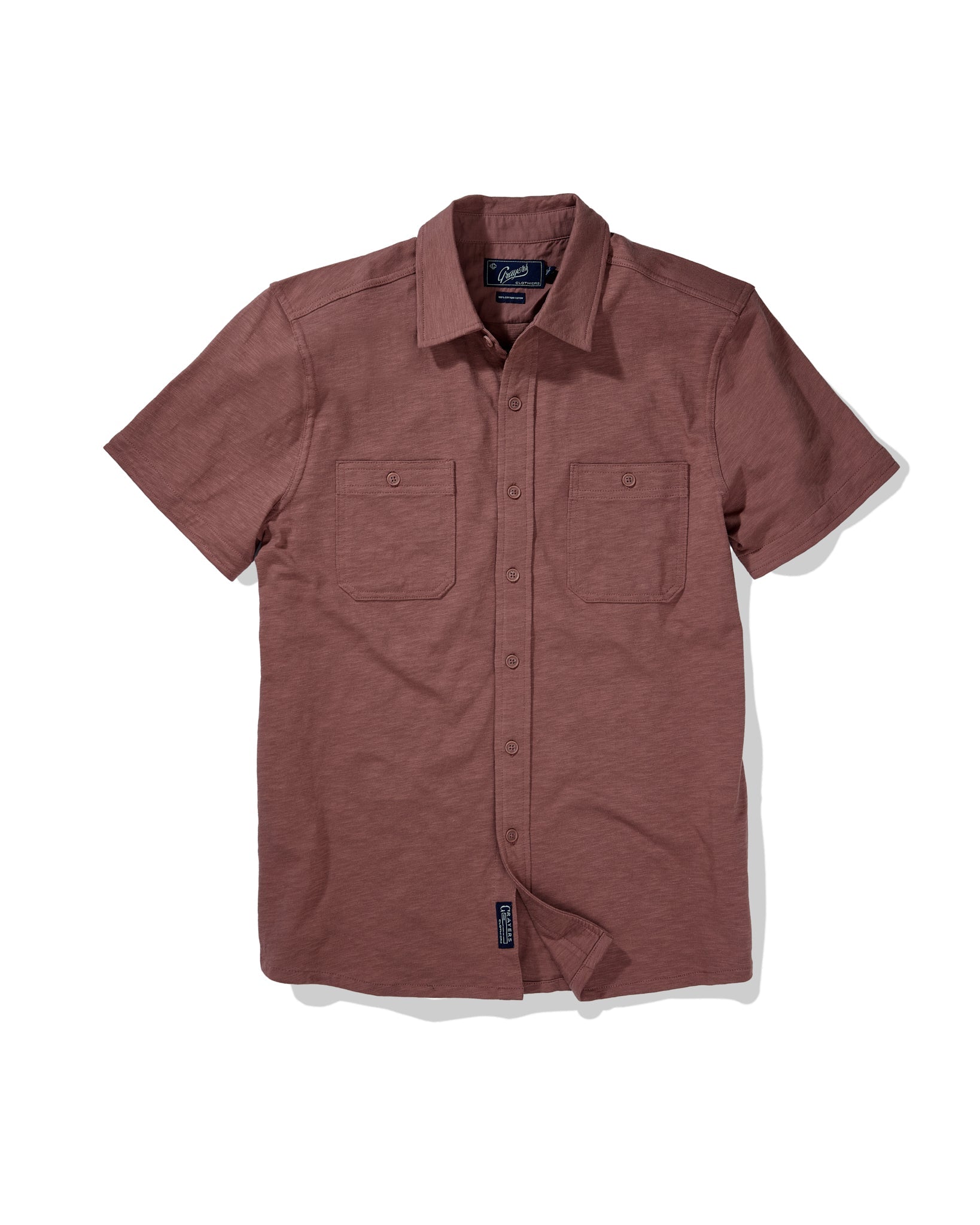 Flex Everyday Knit Short Sleeve Shirt - Marron