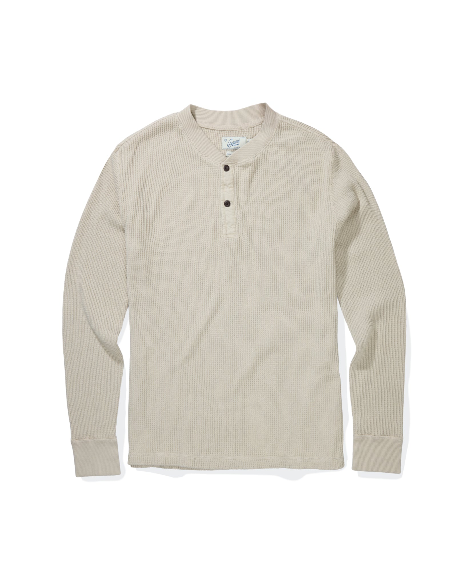 Brawny Waffle Henley - Ecru