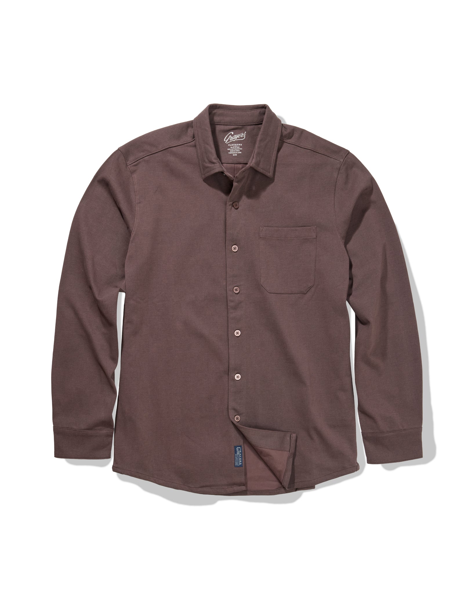 Printed Stretch Cotton Jersey - Plum