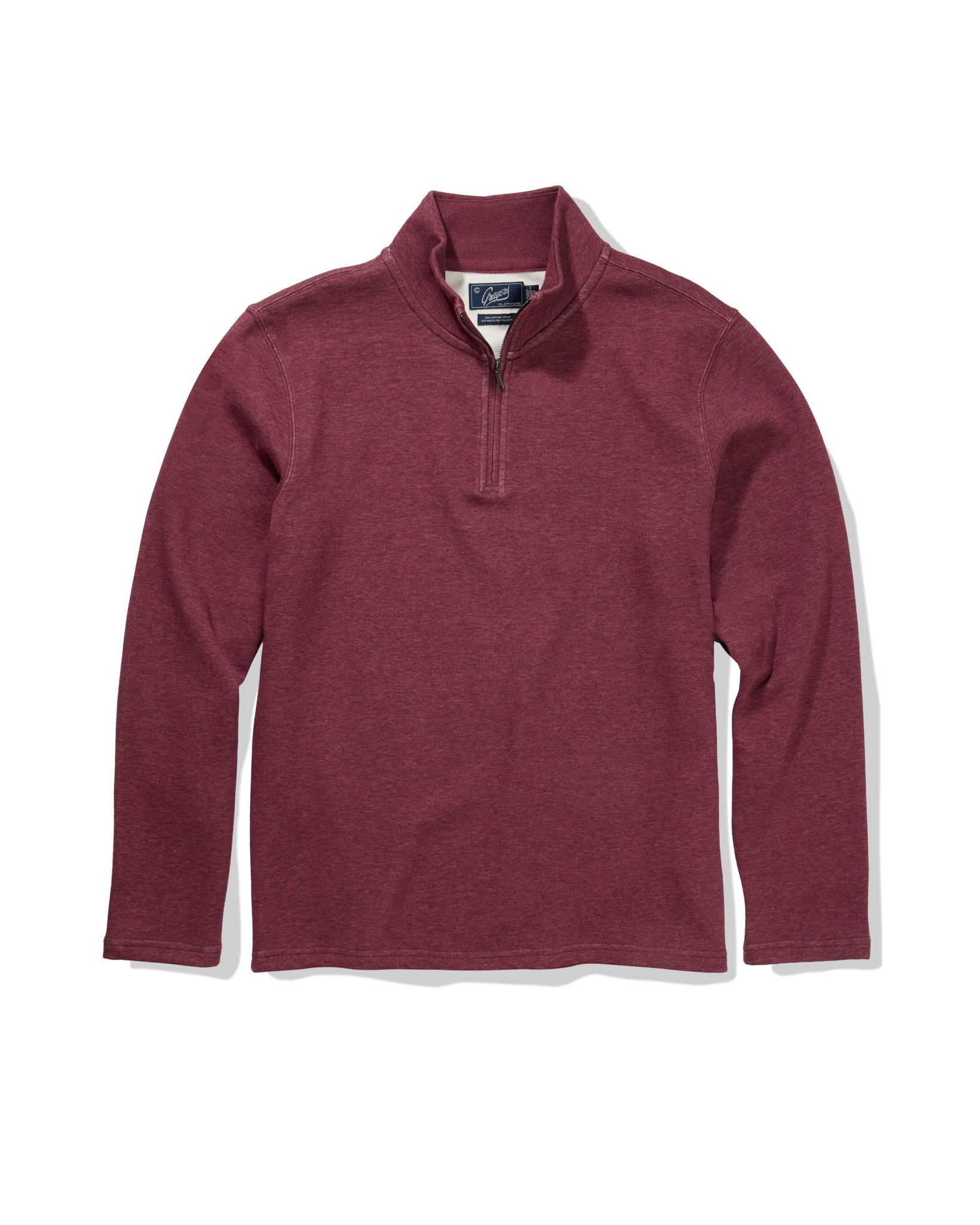 Harrison Double Knit 1/4 Zip - Brandy