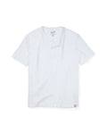Clint Waffle Cotton Short Sleeve Henley - Antique White