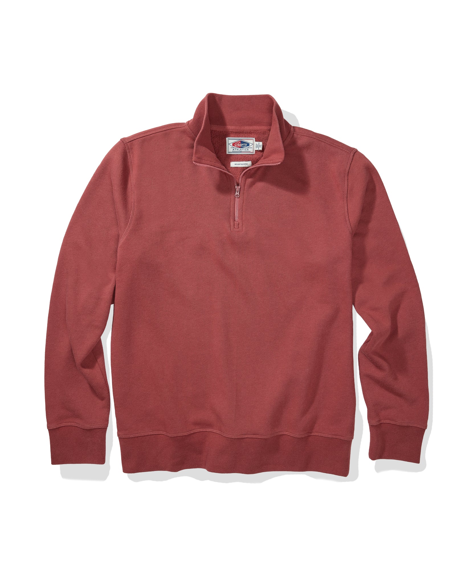 Sunfaded Terry 1/4 Zip - Marsala