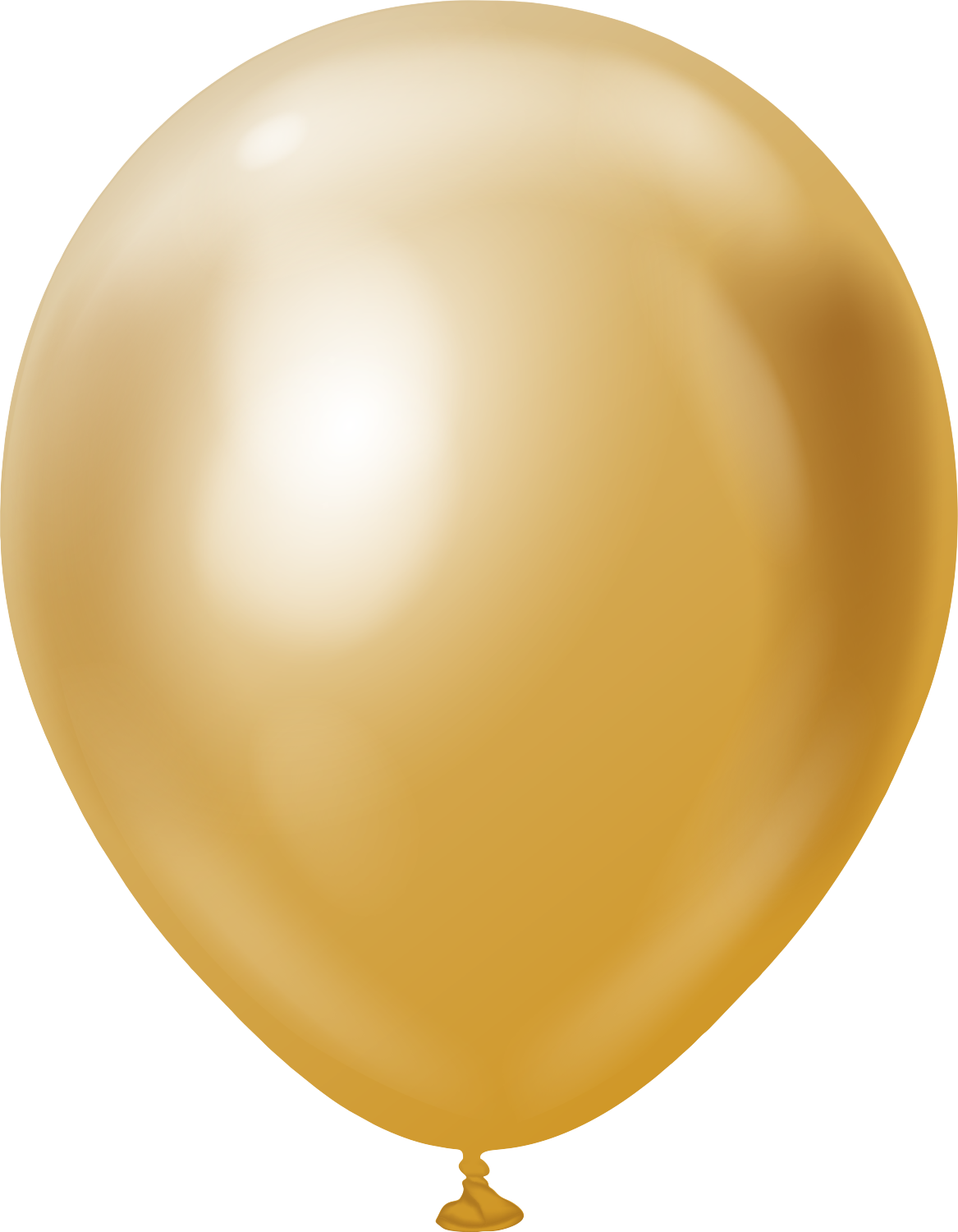 12" Kalisan Latex Balloons Mirror Gold (50 Per Bag)