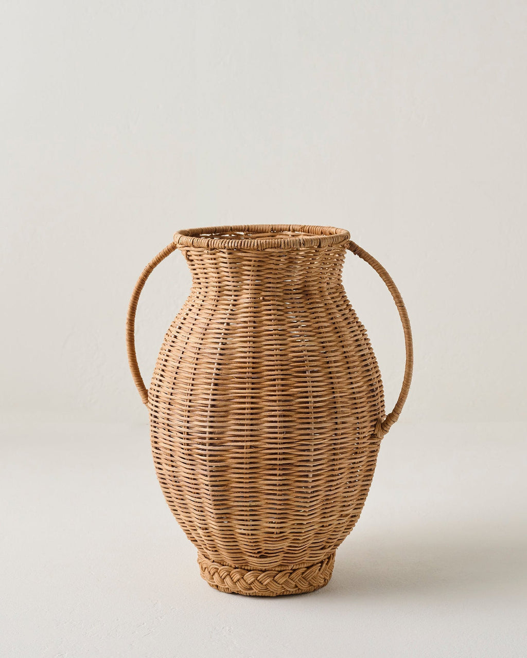 Round Rattan Vase