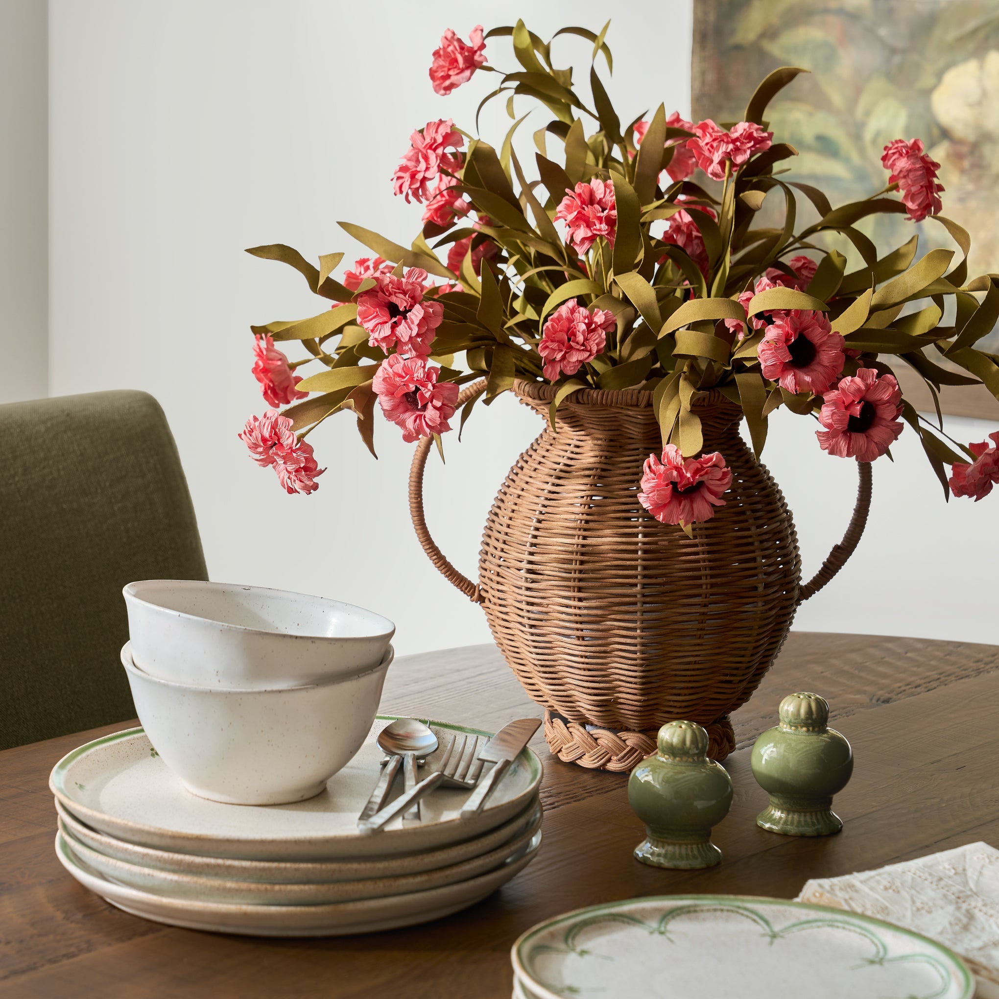 Mabel Rattan Vase