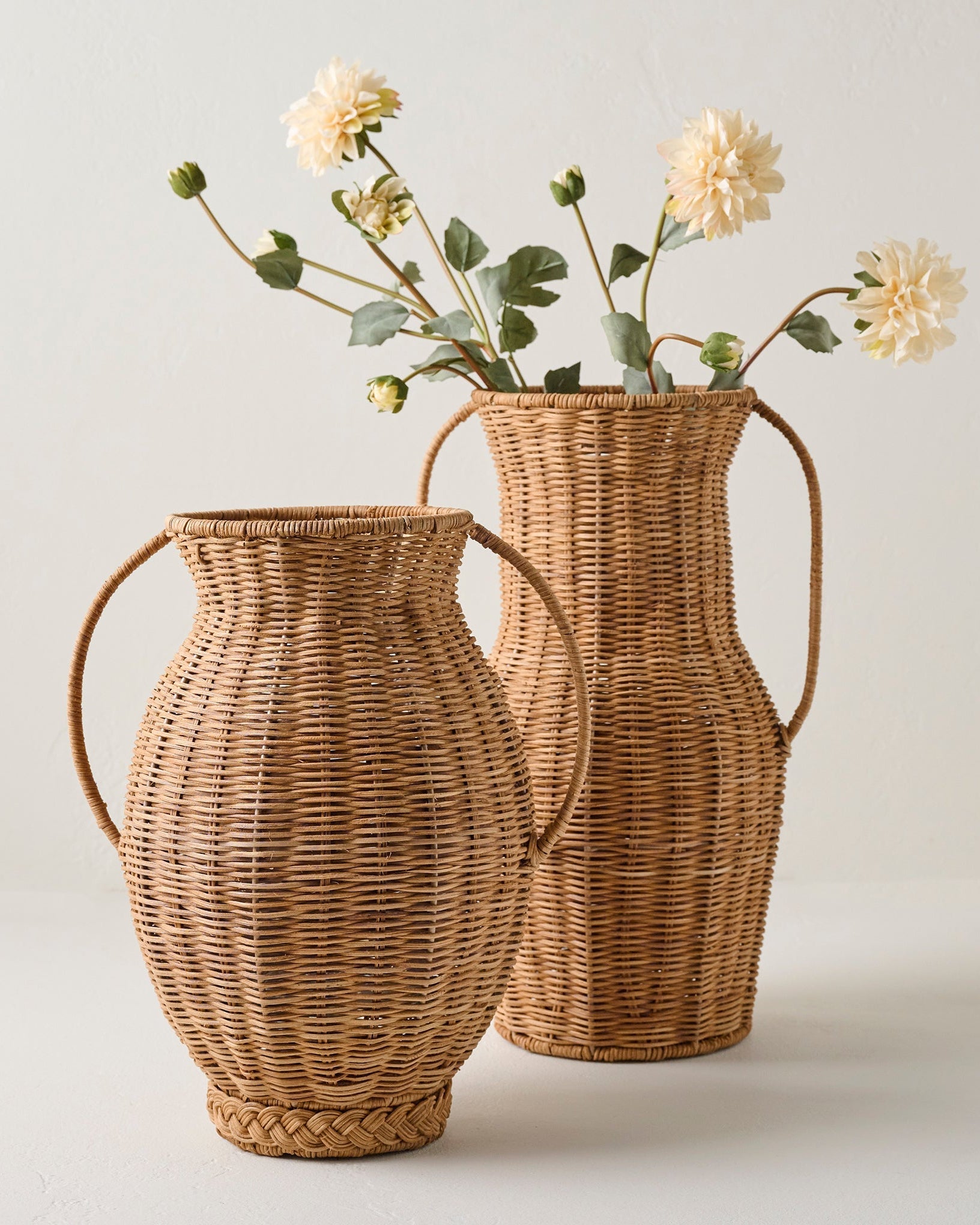 Round Rattan Vase