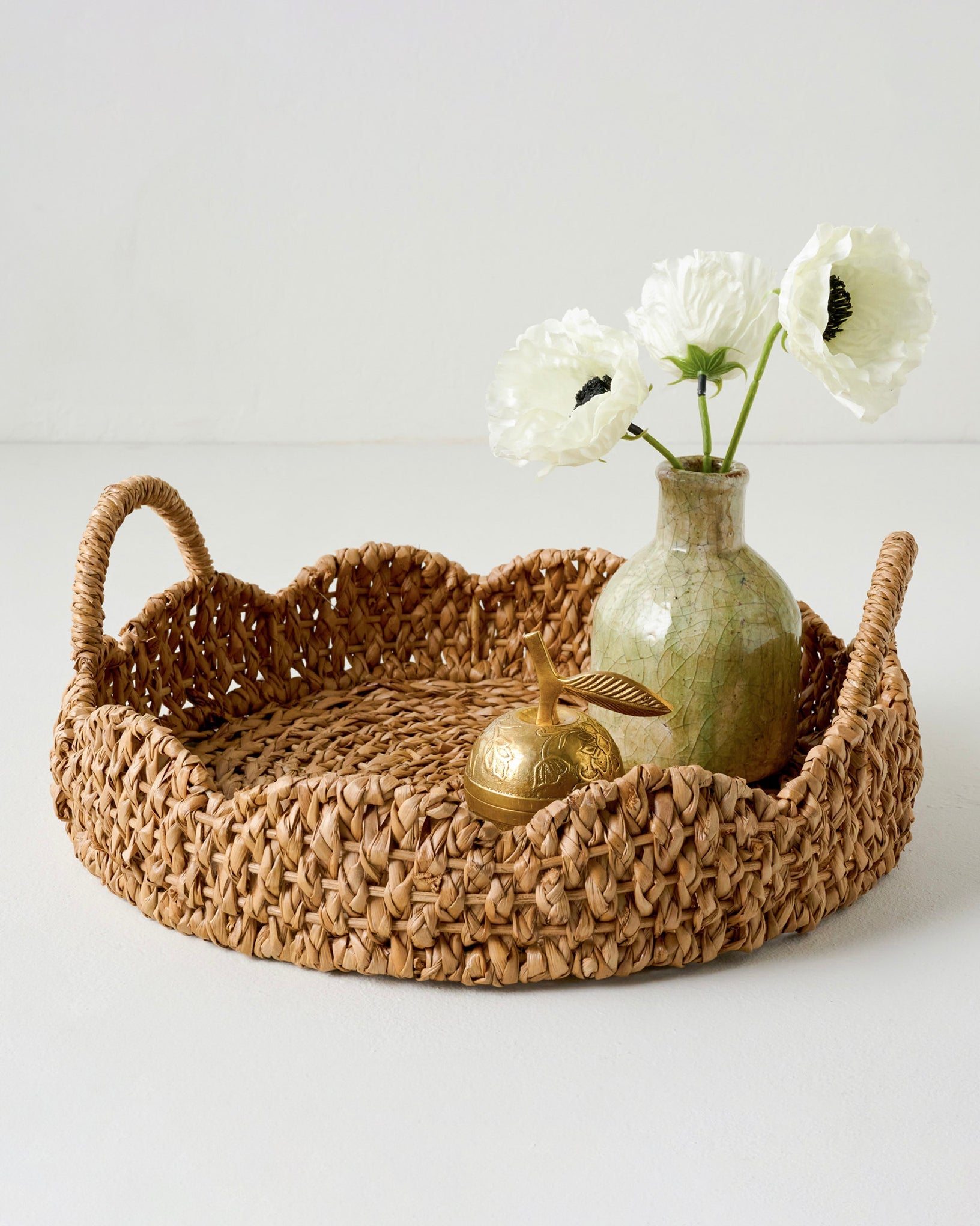 Solene Woven Scalloped Tray
