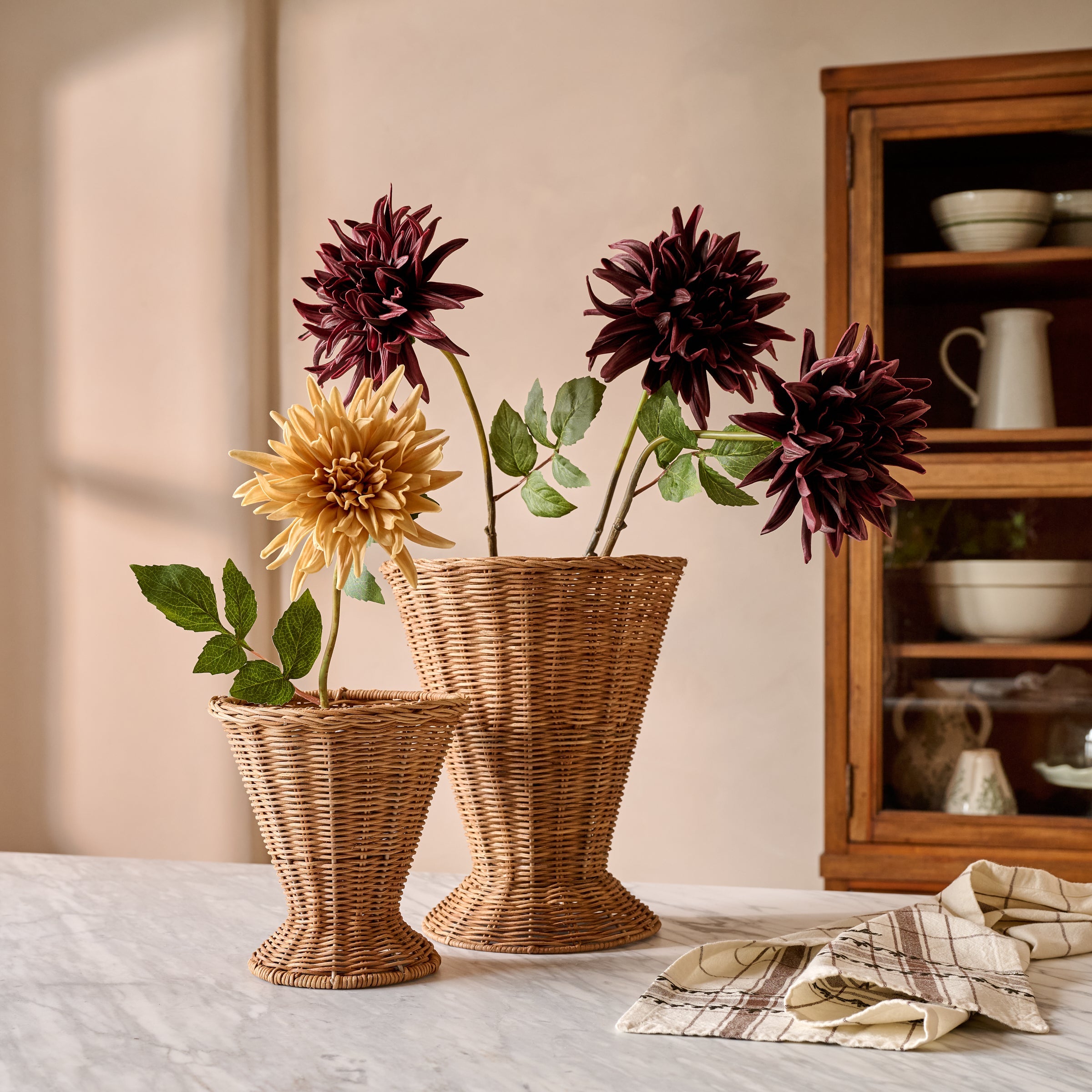 Atlas Woven Rattan Vase