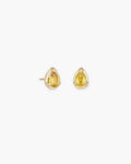 Yellow Sapphire Teardrop Studs