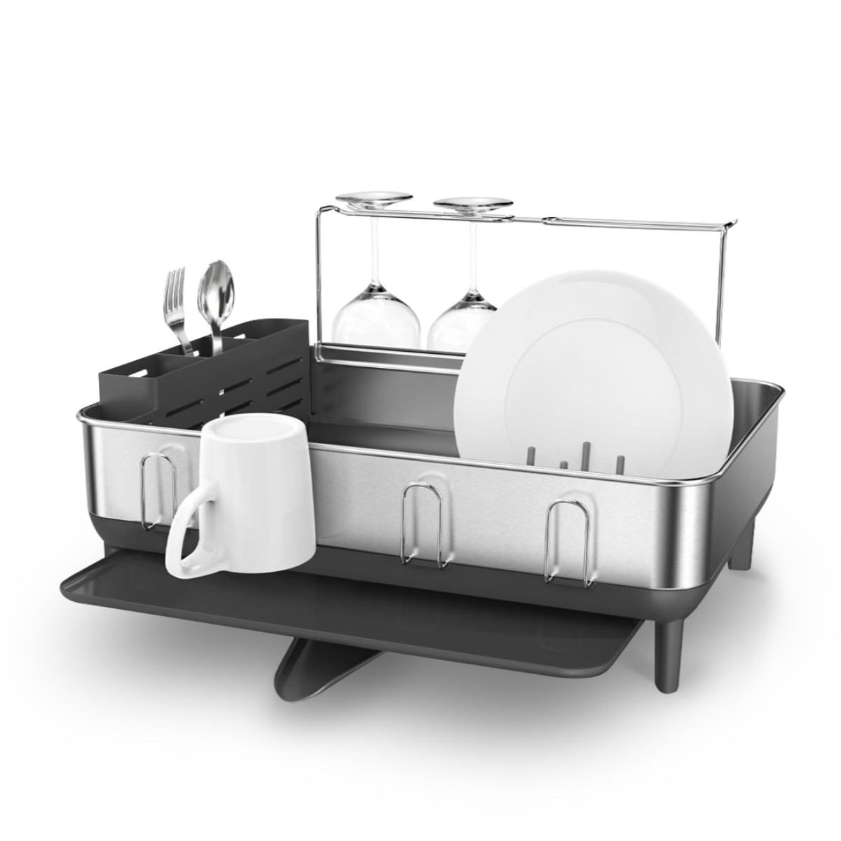 Steel Frame Dishrack with Sink Caddy