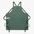 Kale Green Stripe Crossback Apron