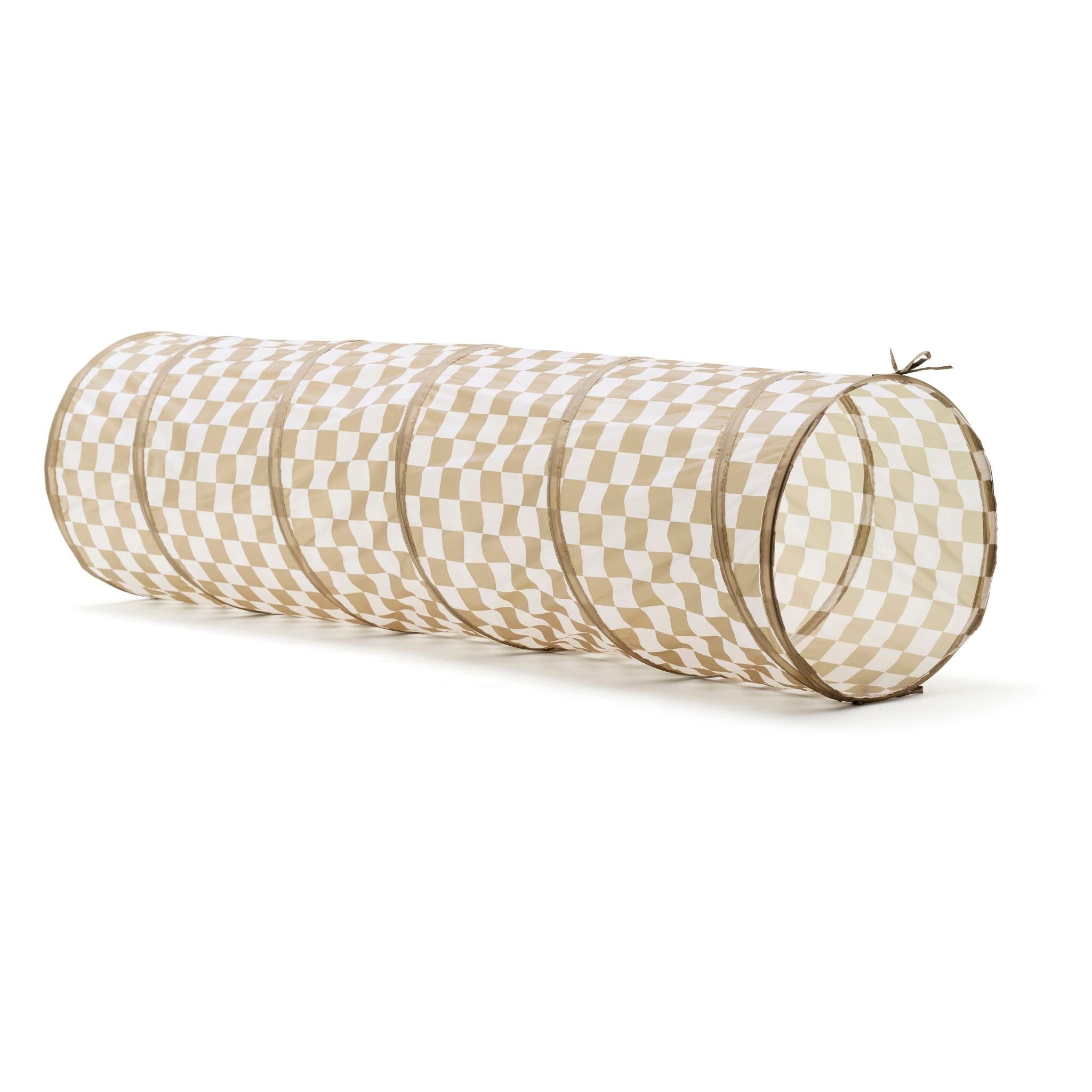 Kids Concept Tunnel - Check Khaki