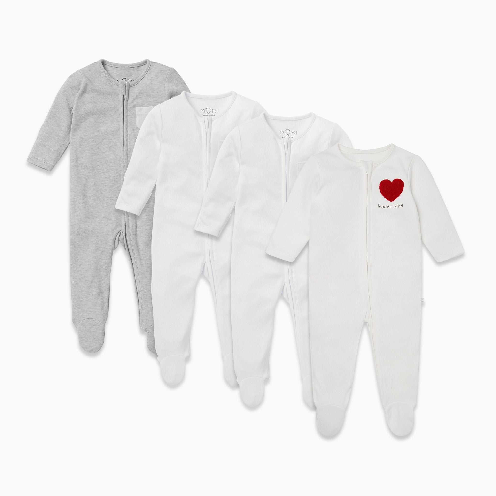 Kind Zip-Up Sleepsuit 4 Pack