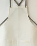 Crossback Linen Apron - Oyster