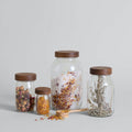 Hand-Turned Walnut Top Mason Jars