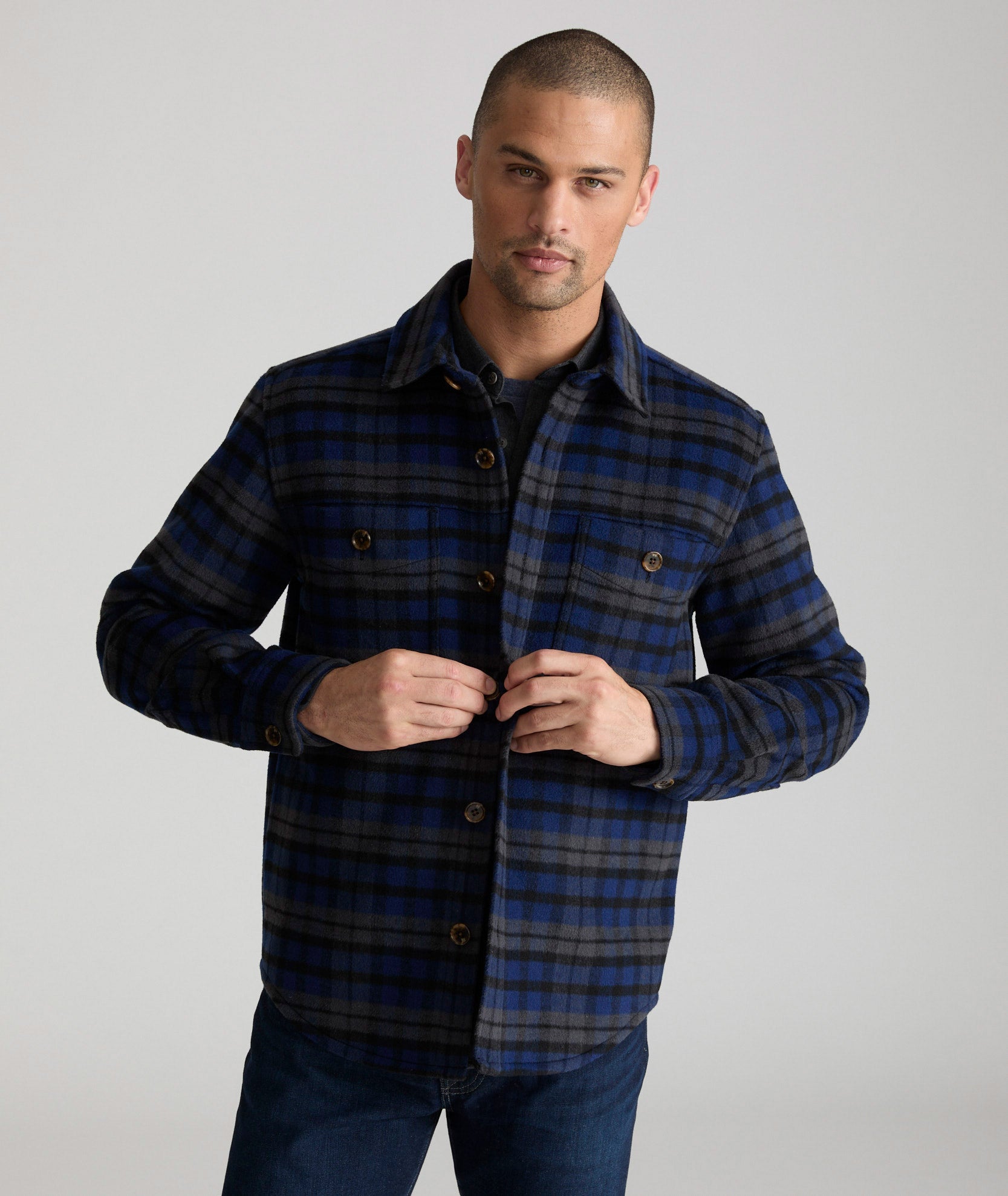 Wool-Blend CPO Jacket