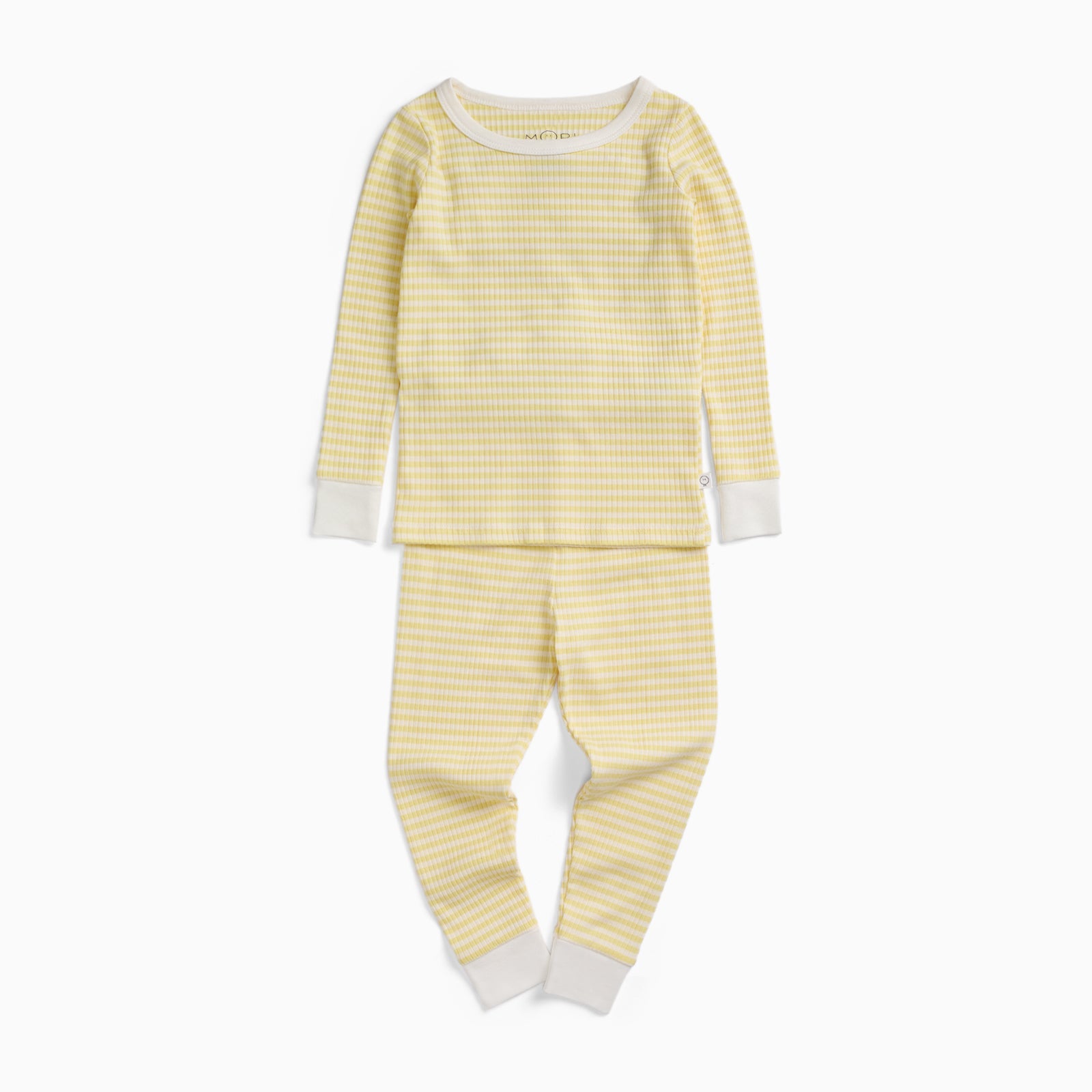 Yellow Stripe Ribbed Pyjamas